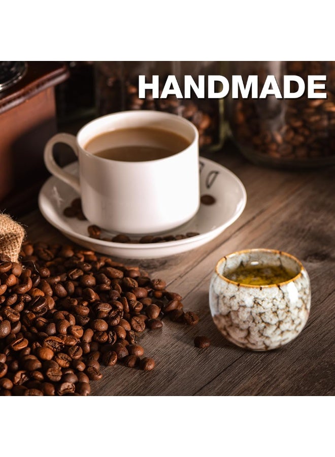 LODROC 5 Pcs 160ML Coffee Cups Ceramic Mug Set with Exquisite Box, Dishwasher Safe Espresso Cup, Without Handle Coffee Cups Ceramic for Espresso Macchiato Cappuccino Moka Tea, Gift Box - Image 5